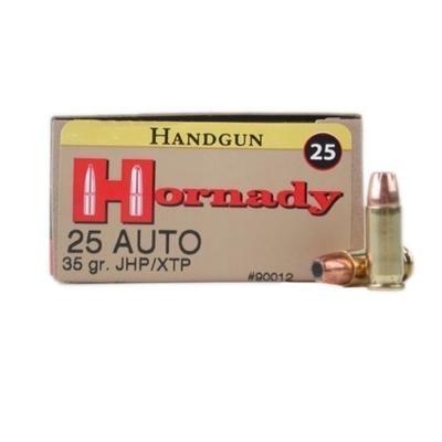 Hornady Ammo 25 ACP XTP JHP 35 Grain 25 Rounds [90