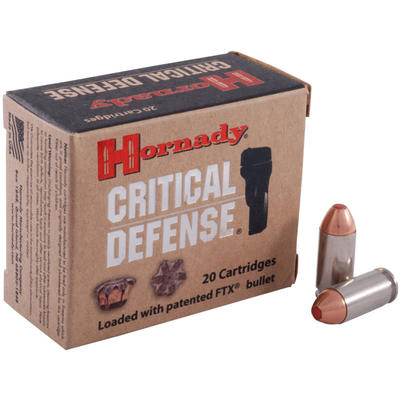 Hornady Ammo Critical Defense 40 S&W 165 Grain