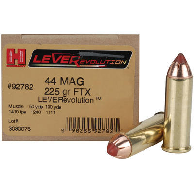 Hornady Ammo LEVERevolution 44 Magnum FTX 225 Grai