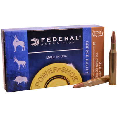Federal Ammo Power-Shok 270 Winchester 130 Grain C