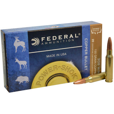 Federal Ammo Power-Shok 308 Winchester 150 Grain C