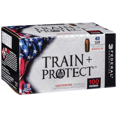 Federal Ammo Train and Protect 40 S&W 180 Grai