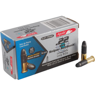 Aguila Rimfire Ammo Sniper Subsonic .22 Long Rifle