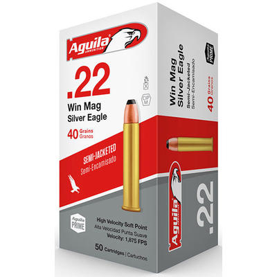 Aguila Ammo Silver Eagle .22 Magnum (WMR) 40 Grain