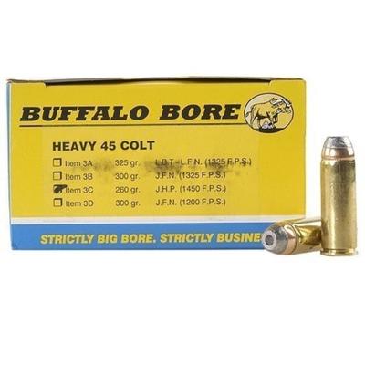 Buffalo Bore Ammo 45 Colt+P (LC) JHP 260 Grain 20