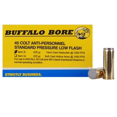 Buffalo Bore 45 Colt (LC) Wadcutter 225 Grain 20 R