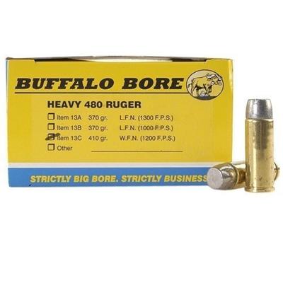 Buffalo Bore Ammo 480 Ruger 410 Grain WFN 20 Round Buffalo Bore Ammo 480 Ruger 410 Grain WFN 20 Round