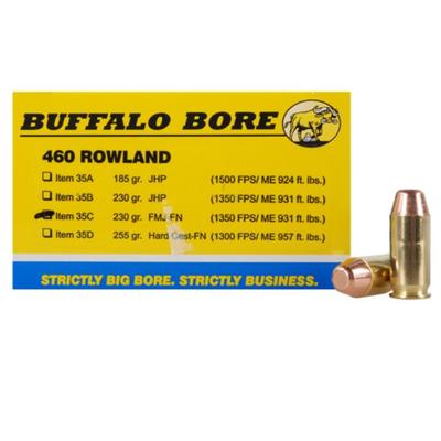 Buffalo Bore Ammo 460 Rowland 230 Grain FMJ Flat N