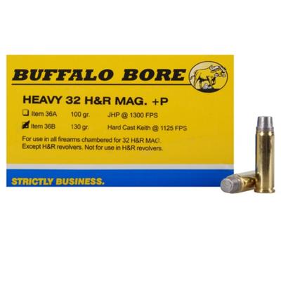 Buffalo Bore Ammo 32 H&R Mag+P Hard Cast 130 G