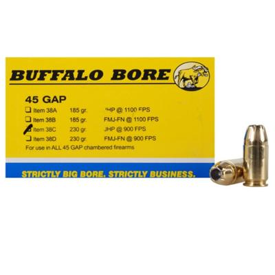 Buffalo Bore Ammo 45 Glock Auto Pistol (GAP) JHP 2