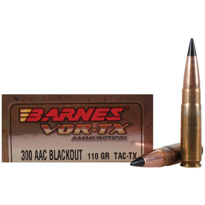 Barnes Ammo Vor-Tx 300 Blackout 110 Grain TAC-TX F