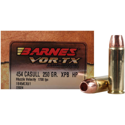 Barnes Ammo Vor-Tx Hunting 454 Casull 250 Grain XP