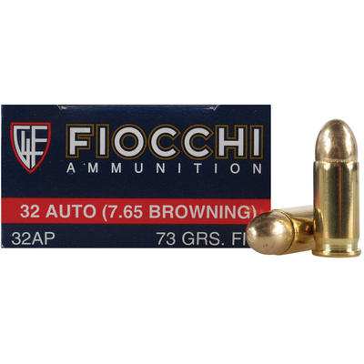 Fiocchi Ammo Shooting Dynamics 32 ACP 73 Grain FMJ