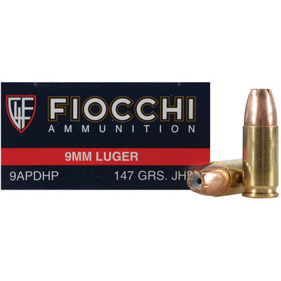 Fiocchi Ammo Shooting Dynamics 9mm 147 Grain JHP 5