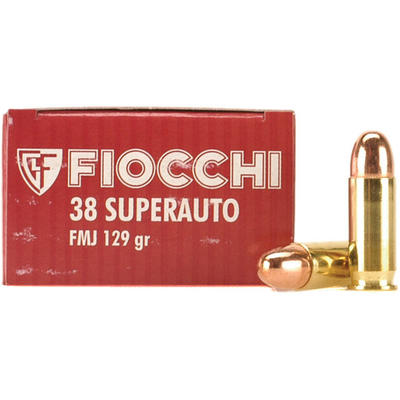 Fiocchi Ammo Shooting Dynamics 38 Super 129 Grain