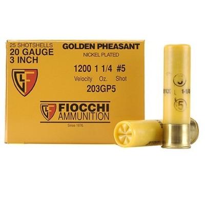 Fiocchi Shotshells Golden Pheasant 20 Gauge 3in 1-