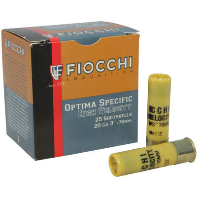 Fiocchi Shotshells HV 20 Gauge 3in 1-1/4oz #5-Shot