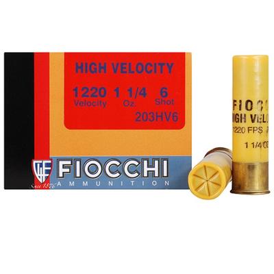 Fiocchi Shotshells HV 20 Gauge 3in 1-1/4oz #6-Shot