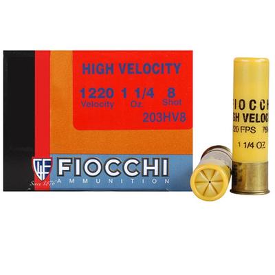 Fiocchi Shotshells HV 20 Gauge 3in 1-1/4oz #8-Shot