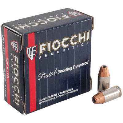 Fiocchi Ammo Extrema 380 ACP 90 Grain XTP HP 25 Ro