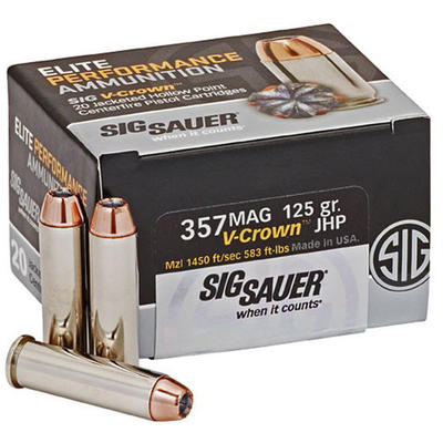 Sig Sauer Ammo V-Crown JHP 357 Magnum 125 Grain JH