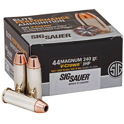 Sig Sauer Ammo V-Crown 44 Magnum 240 Grain JHP 20