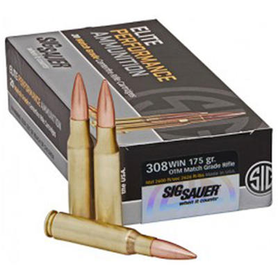 Sig Sauer Ammo Match 308 Winchester 175 Grain Matc