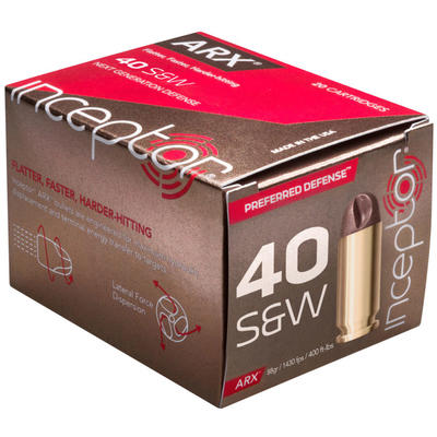 PolyCase Ammo Inceptor Defense 40 S&W 88 Grain