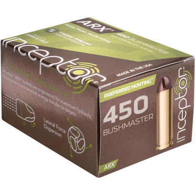 Inceptor Ammo Preferred Hunting ARX 450 Bushmaster Inceptor Ammo Preferred Hunting ARX 450 Bushmaster