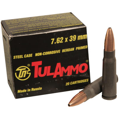 Tula Ammo AK-47 7.62x39mm 122 Grain HP 640 Rounds Tula Ammo AK-47 7.62x39mm 122 Grain HP 640 Rounds