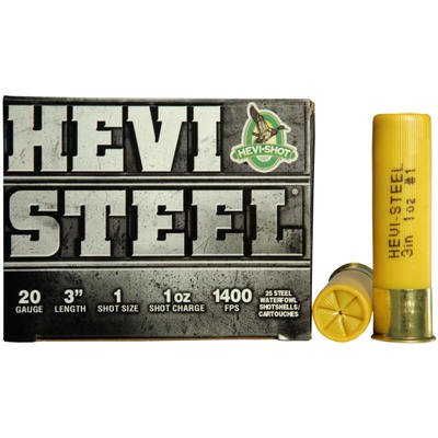 Hevishot Shotshells Hevi-Steel 20 Gauge 3in #1-Sho Hevishot Shotshells Hevi-Steel 20 Gauge 3in #1-Sho