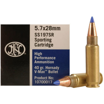 FN Herstal Ammo Sporting 5.7x28mm V-Max 40 Grain 5