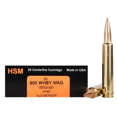 HSM Ammo Trophy Gold 300 Weatherby Magnum BTHP 185