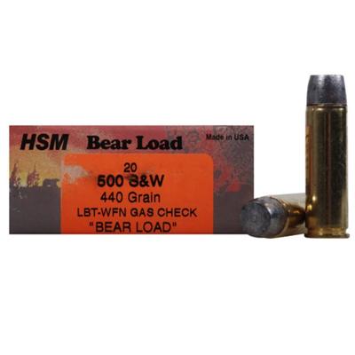 HSM Ammo Bear 500 S&W WFN 440 Grain 20 Rounds