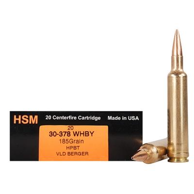 HSM Ammo Trophy Gold 30-378 Weatherby Magnum BTHP