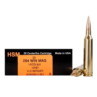 HSM Ammo Trophy Gold 264 Win Mag BTHP 140 Grain 20 HSM Ammo Trophy Gold 264 Win Mag BTHP 140 Grain 20