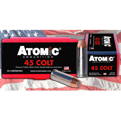 Atomic Ammo Match 45 Colt (LC) 250 Grain Bonded Ma