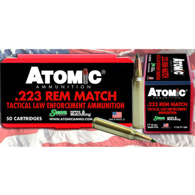 Atomic Ammo Match 223 Remington 77 Grain MatchKing