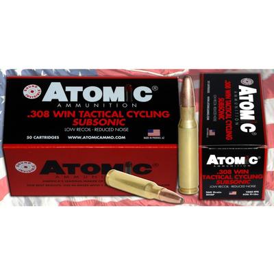 Atomic Ammo Subsonic 308 Winchester 260 Grain SP R