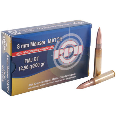 Prvi Partizan PPU Ammo Match 8mm Mauser 200 Grain