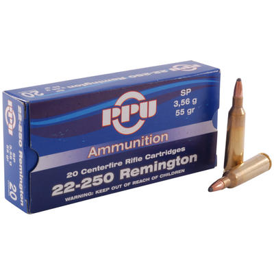 Prvi Partizan PPU Ammo 22-250 Remington 55 Grain S