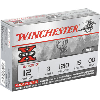 Winchester Shotshells Super-X Buckshot 12 Gauge 3i Winchester Shotshells Super-X Buckshot 12 Gauge 3i