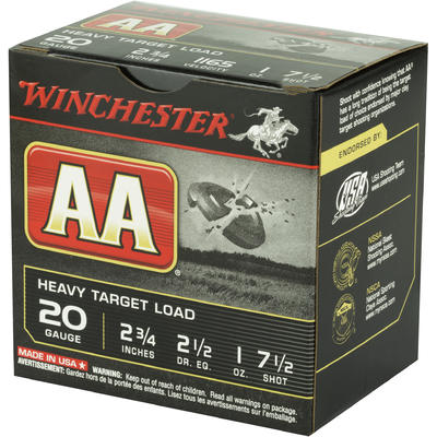 Winchester Shotshells AA Target 20 Gauge 2.75in 1o