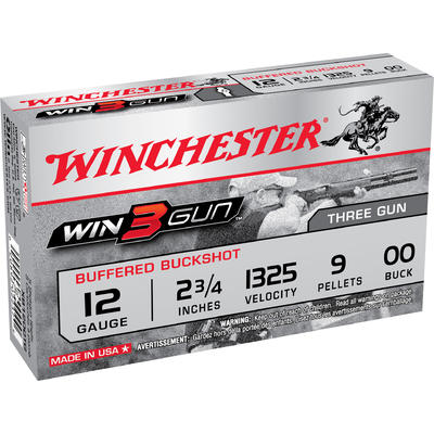 Winchester Shotshells Win3Gun 12 Gauge 2.75in 9 Pe