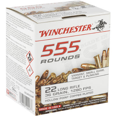 Winchester Rimfire Ammo 555 .22 Long Rifle (LR) 36