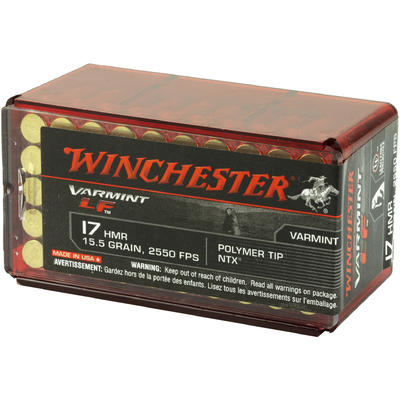 Winchester Rimfire Ammo .17 HMR 15 .5 Grain 50 Rou