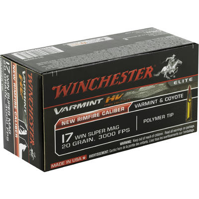 Winchester Rimfire Ammo 17 Win Super Magnum HV 20