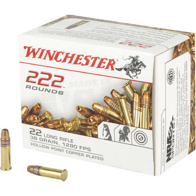 Winchester Rimfire Ammo 222 .22 Long Rifle (LR) CP