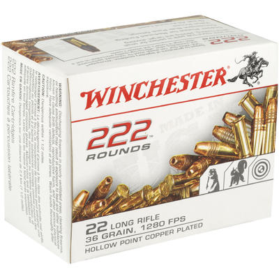 Winchester Rimfire Ammo 222 .22 Long Rifle (LR) CP