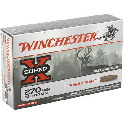 Winchester Ammo Super-X 270 Winchester 130 Grain P Winchester Ammo Super-X 270 Winchester 130 Grain P